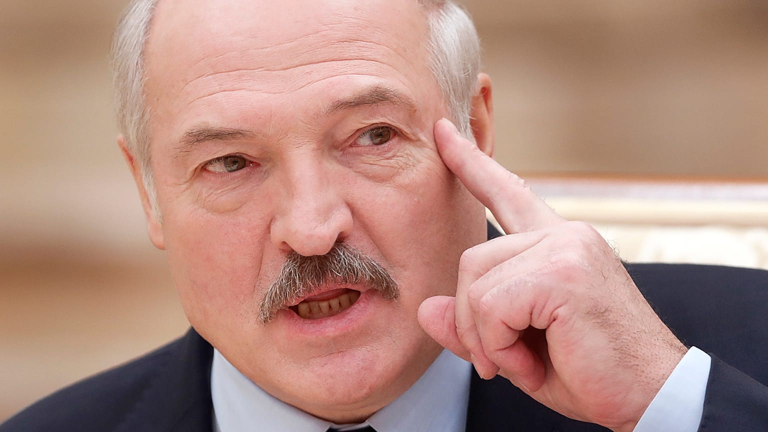 Lukashenko durante una conferencia de prensa en Minsk