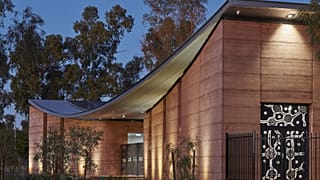 This Aboriginal healthcare centre has been constructed using rammed earth techniques.