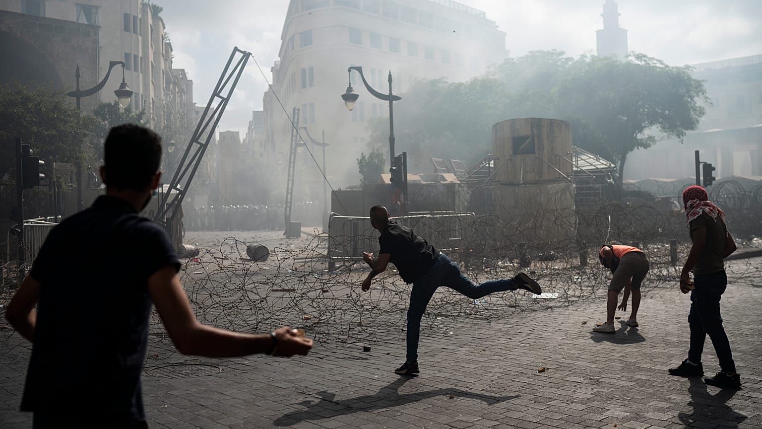 Protestas en las calles de Beirut