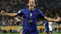 FILE - In this Tuesday, July 4, 2006 filer, Italy's Andrea Pirlo celebrates his side's first goal during extra time in the World Cup.