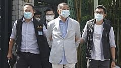 Jimmy Lai, lors de son arrestation, le 10 août 2020 à Hong Kong