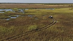 Dried-up lakes are one of the most visible signs that the permafrost is breaking-up in western Siberia