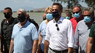 Στην Εύβοια ο πρωθυπουργός Κυριάκος Μητσοτάκης