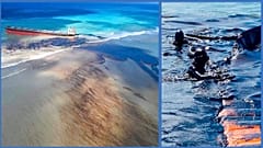Residents in Mauritius have been using homemade devices to try to limit the damage from the spill.