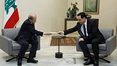 President Michel Aoun and Prime Minister Hassan Diab