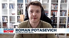 Roman Potasetich being interviewed on Euronews