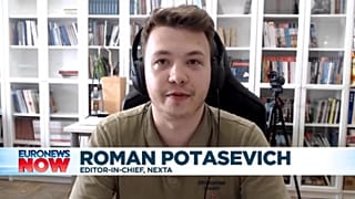 Roman Potasetich being interviewed on Euronews