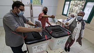 أحد مراكز الاقتراع في انتخابات مجلس الشيوخ، مصر، 11 أغسطس 2020 