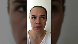 Imágenes de un vídeo de la líder opositora bielorrusa
