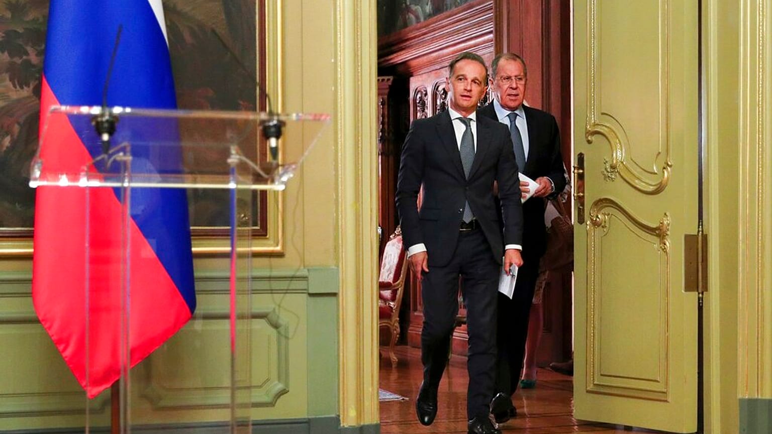 Heiko Maas und Sergei Lawrow