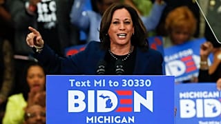 In this March 9, 2020, file photo, Sen. Kamala Harris, D-Calif., speaks at a campaign rally for Democratic presidential candidate former Vice President Joe Biden in Detroit.