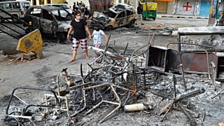 Hindistan'ın Bengaluru şehrinden bir kare.