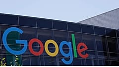 the Google logo at the company's headquarters
