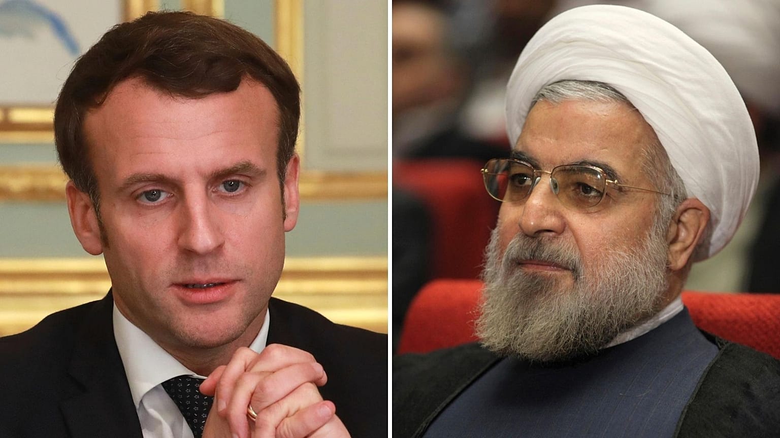 امانوئل ماکرون و حسن روحانی