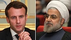 امانوئل ماکرون و حسن روحانی