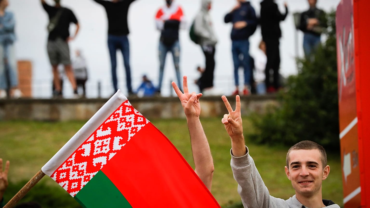 Участники акции протеста в Минске