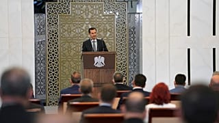 الرئيس السوري بشار الأسد يلقي كلمة أمام مجلس الشعب الجديد