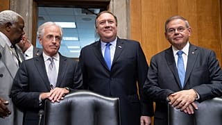 File photo Menendez and Pompeo