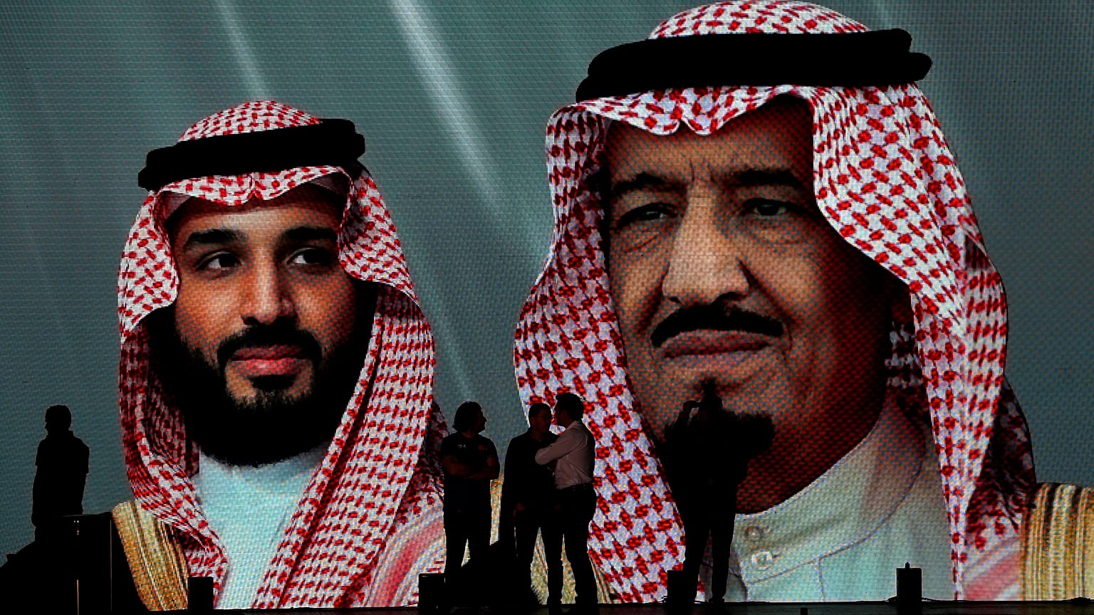 صورة لولي العهد السعودي محمد بن سلمان والملك سلمان