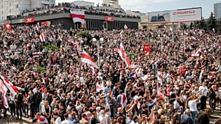 Tüntetés Minszkben 2020. augusztus 15-én