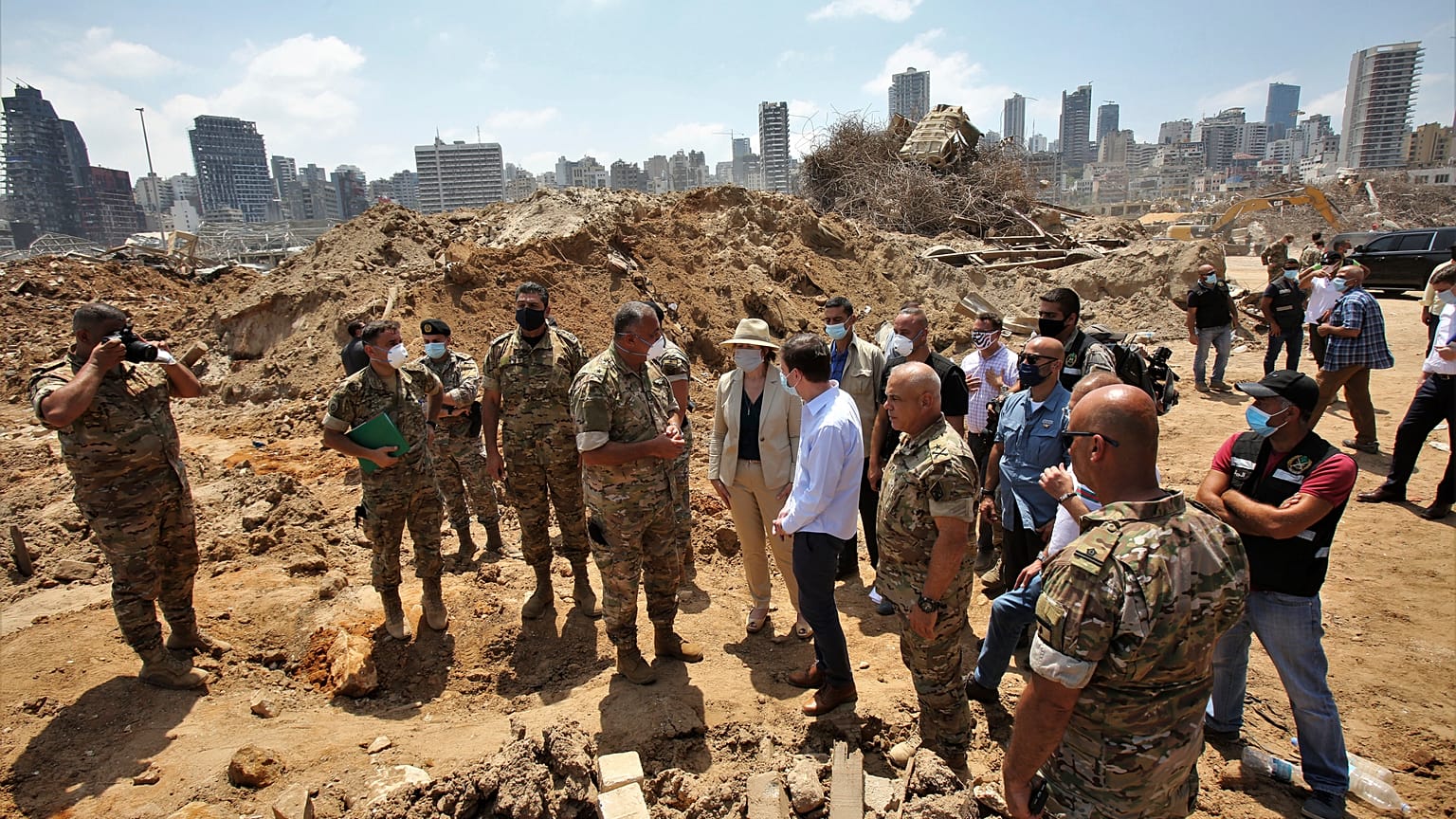 Il sottosegretario USA agli Affari Politici, David Hale, in visita a Beirut. 15.8.2020 