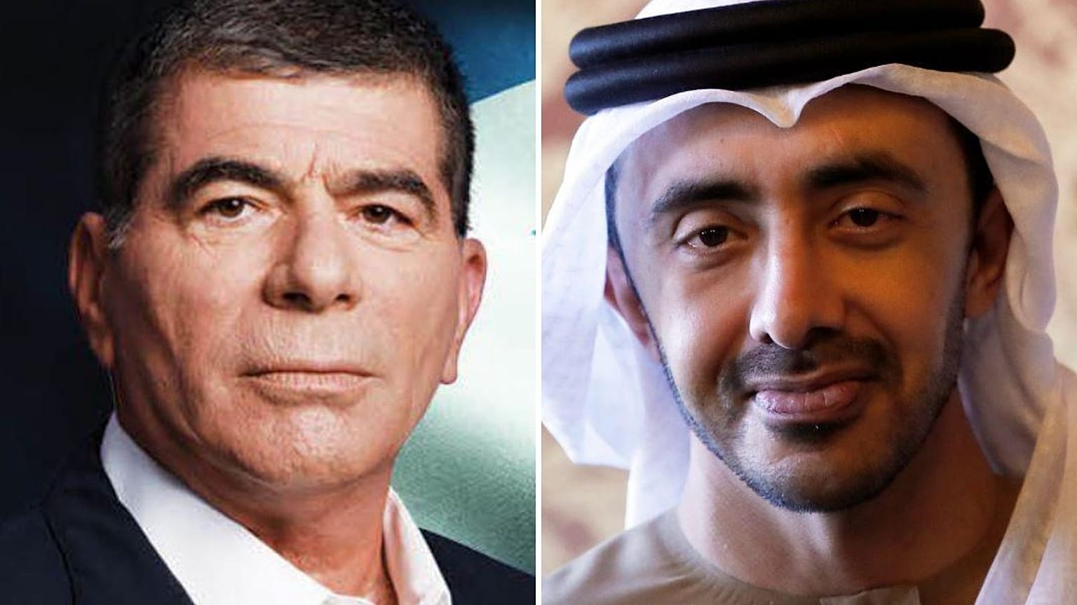 وزيرا خارجية الإمارات وإسرائيل، عبد الله بن زايد وغابي أشكنازي