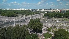 Manifestación masiva en Minsk