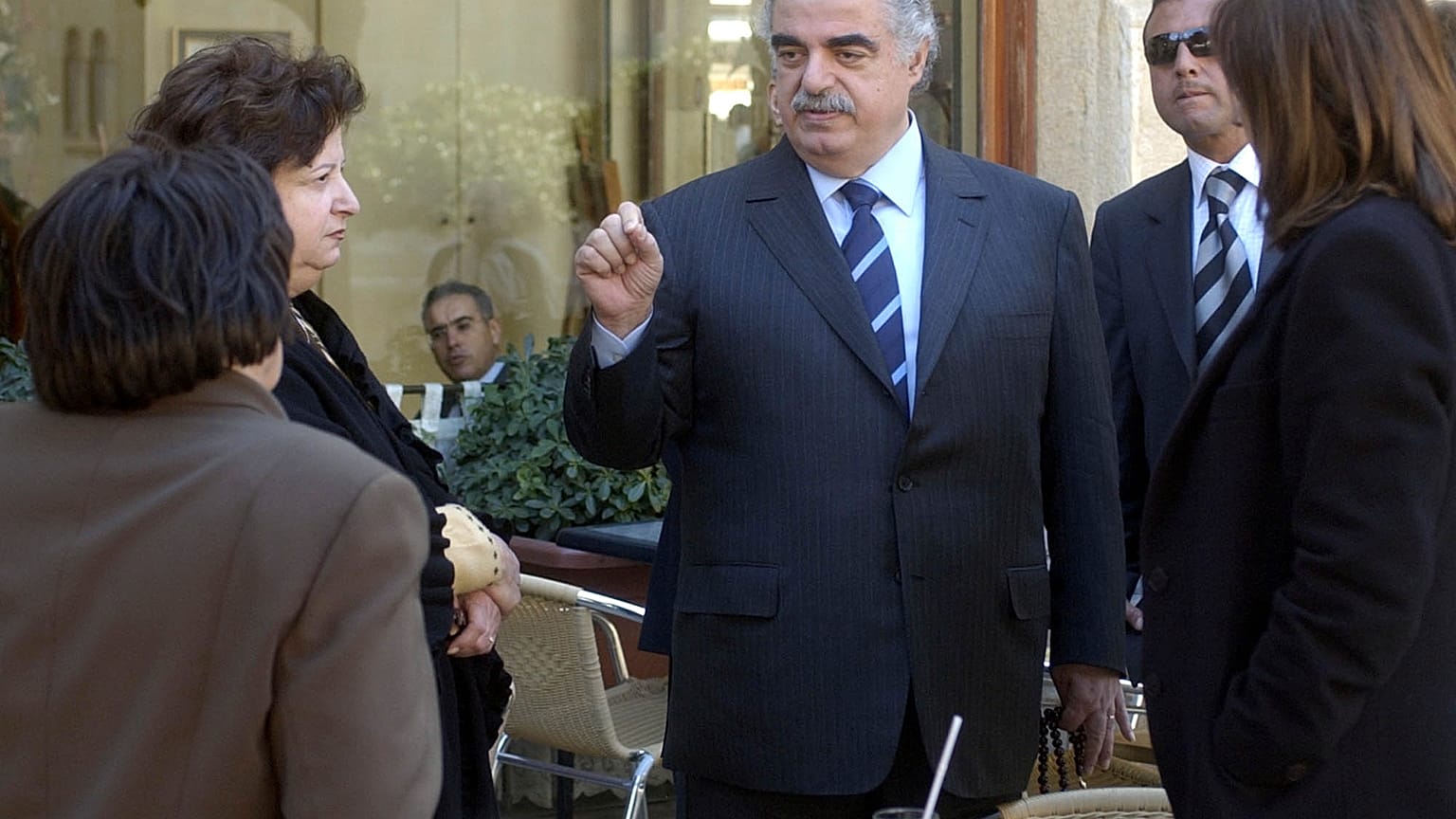 Former Lebanese Prime Minister Rafik Hariri on Feb. 14, 2005 in Beirut, Lebanon.