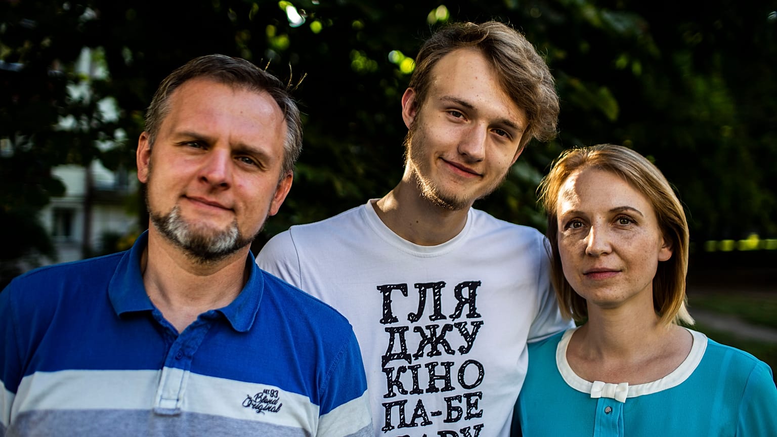 Andriy and Christina Vitushka with their son, Miron. 