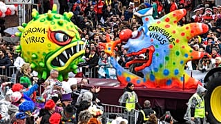 Karneval Februar 2020 - Coronavirus schon dabei