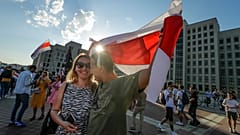 Манифестанты в центре Минска