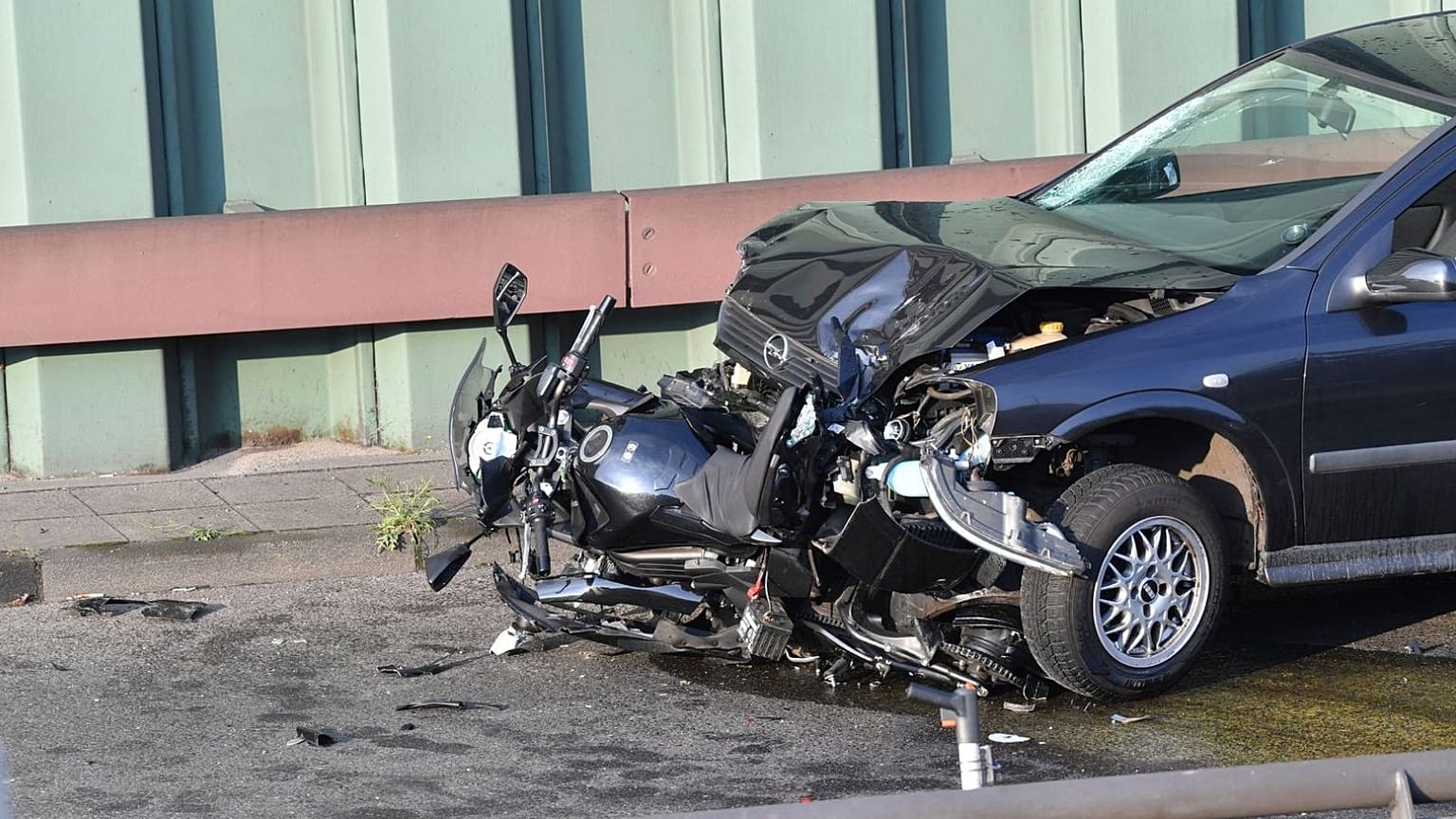 Six people were injured, three seriously, after a vehicle rammed into other motorists on Tuesday evening.