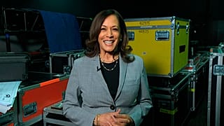 In this image from video, Democratic vice presidential candidate Sen. Kamala Harris, D-Calif., speaks about voting during the 3rd night of the DNC, 2020. 