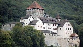 Das Schloss Vaduz, der Sitz der liechtensteinischen Fürstenfamilie in Vaduz.