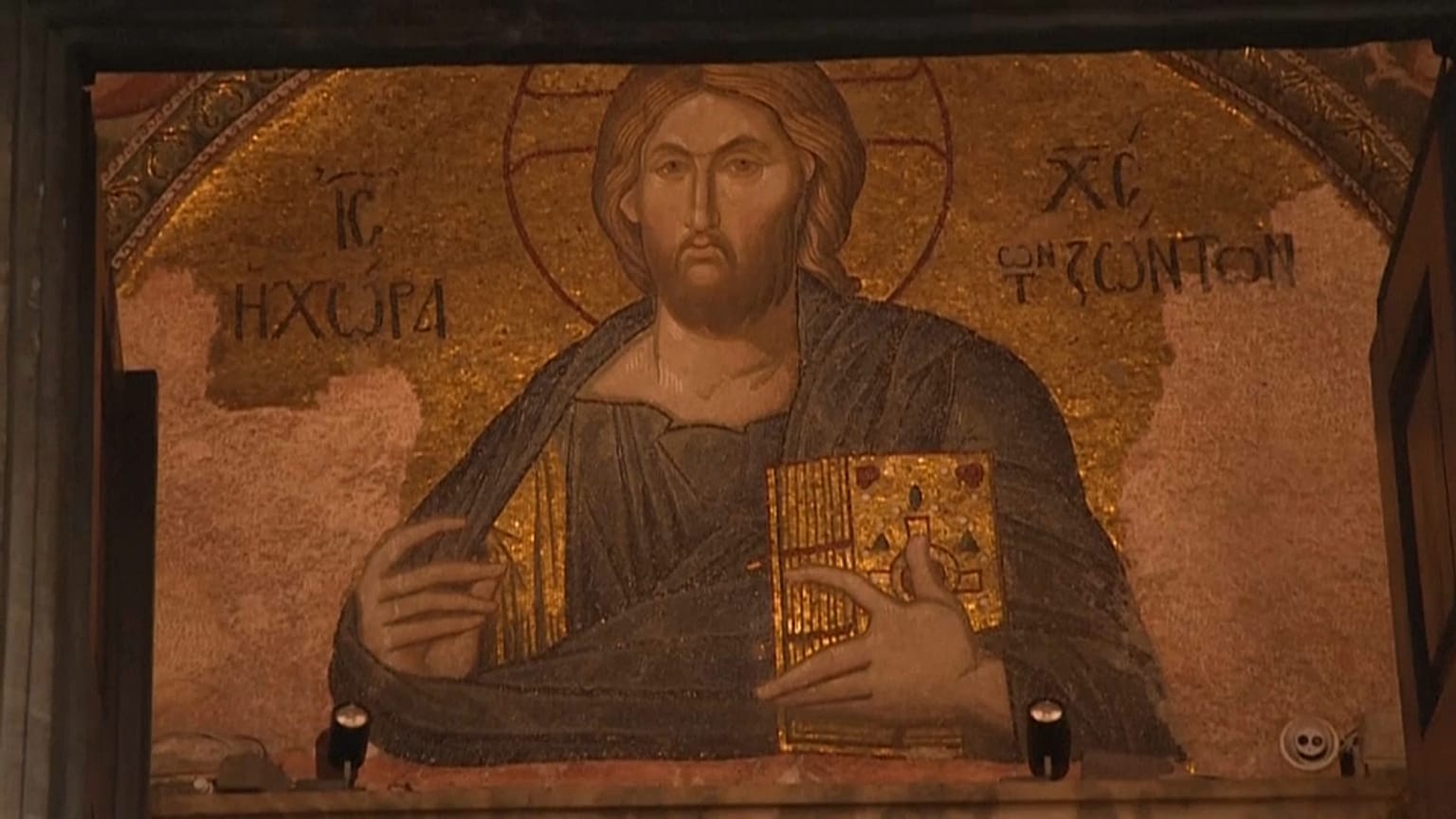 Wandbild in der ehemaligen Kirche, die dann zum Museum wurde und nun erneut zur Moschee