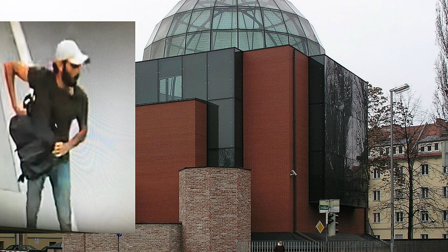 Tatverdächtiger und Grazer Synagoge