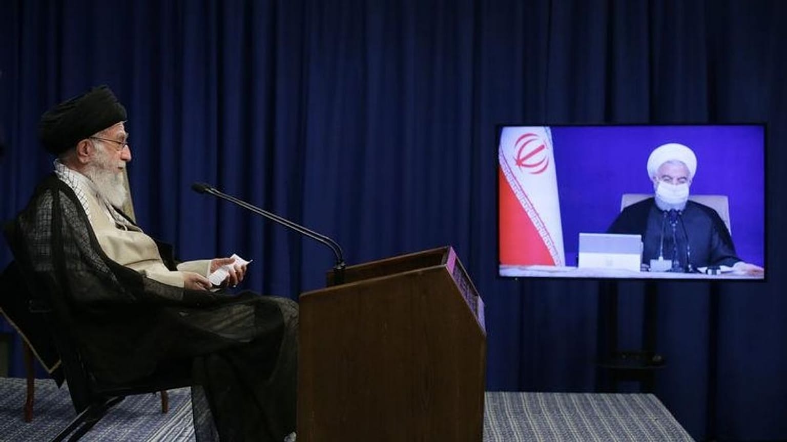 سخنرانی ویدئویی علی خامنه‌ای با هیات دولت ایران