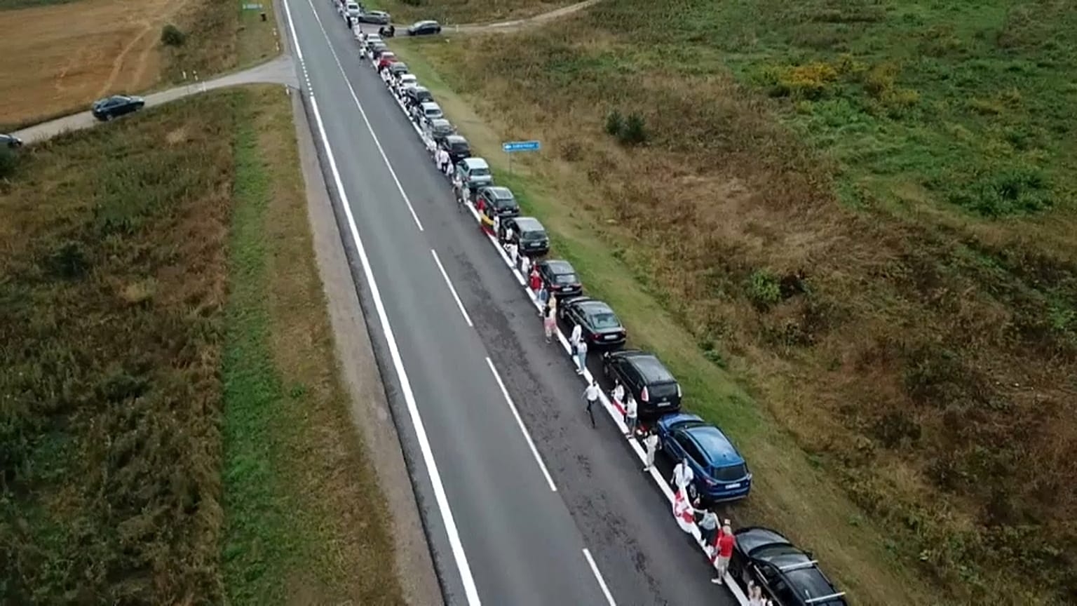 Litván élőlánc a fehérorosz változásokért 