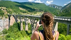 The Đurđevića Tara Bridge is located in northern Montenegro
