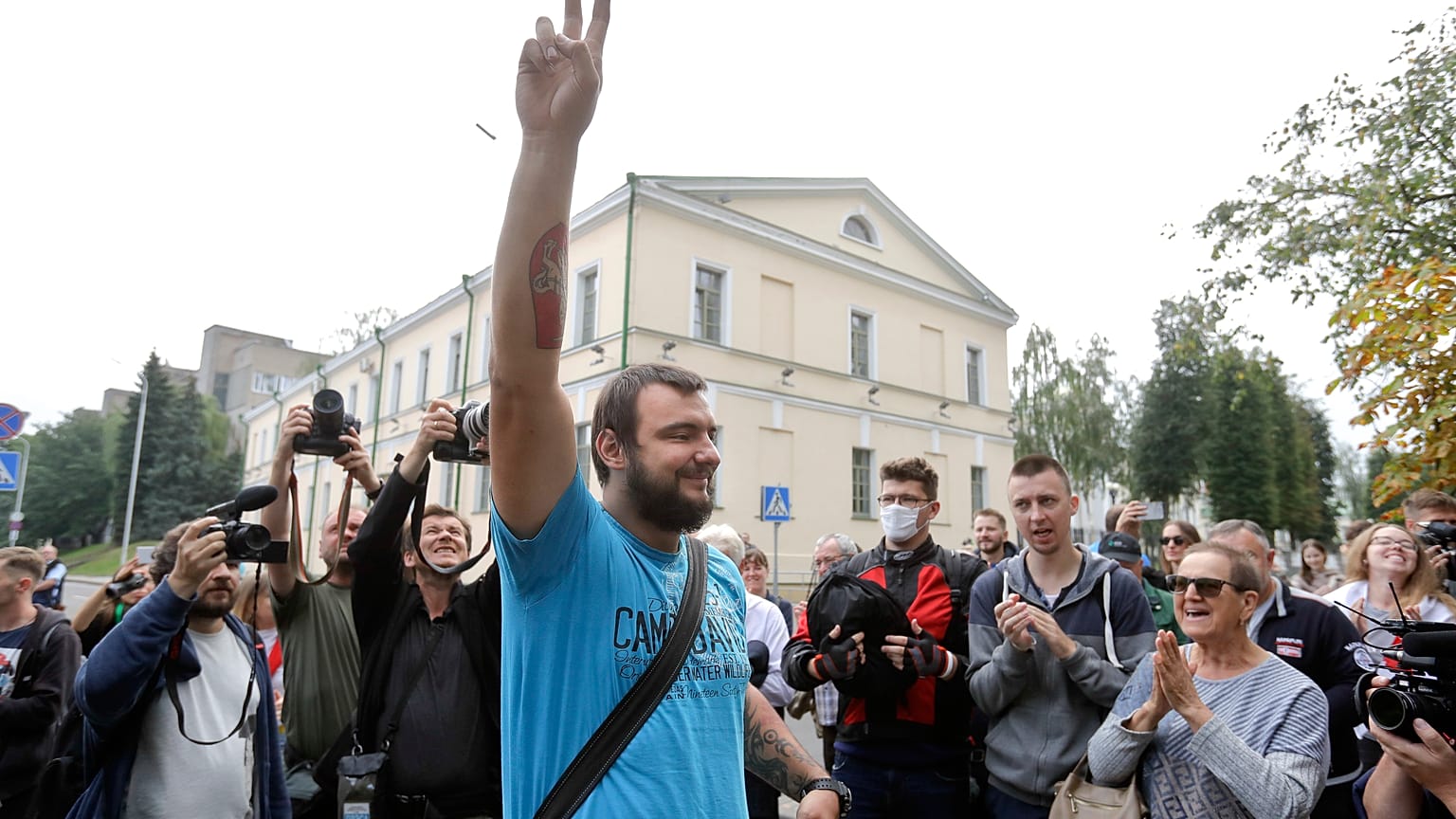 Глава стачкома МТЗ Сергей Дылевский, один из задержанных