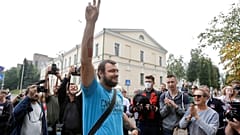 Глава стачкома МТЗ Сергей Дылевский, один из задержанных
