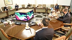 Rafael Mariano Grossi, Director General International Atomic Energy Agency and Head of the Atomic Energy Organization of Iran, Ali Akbar Salehi, meeting in Tehran,Iran