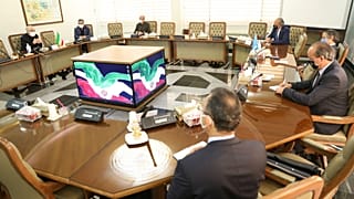 Rafael Mariano Grossi, Director General International Atomic Energy Agency and Head of the Atomic Energy Organization of Iran, Ali Akbar Salehi, meeting in Tehran,Iran