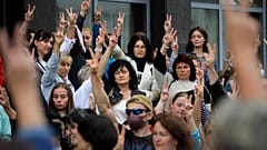 Протест учителей в Минске