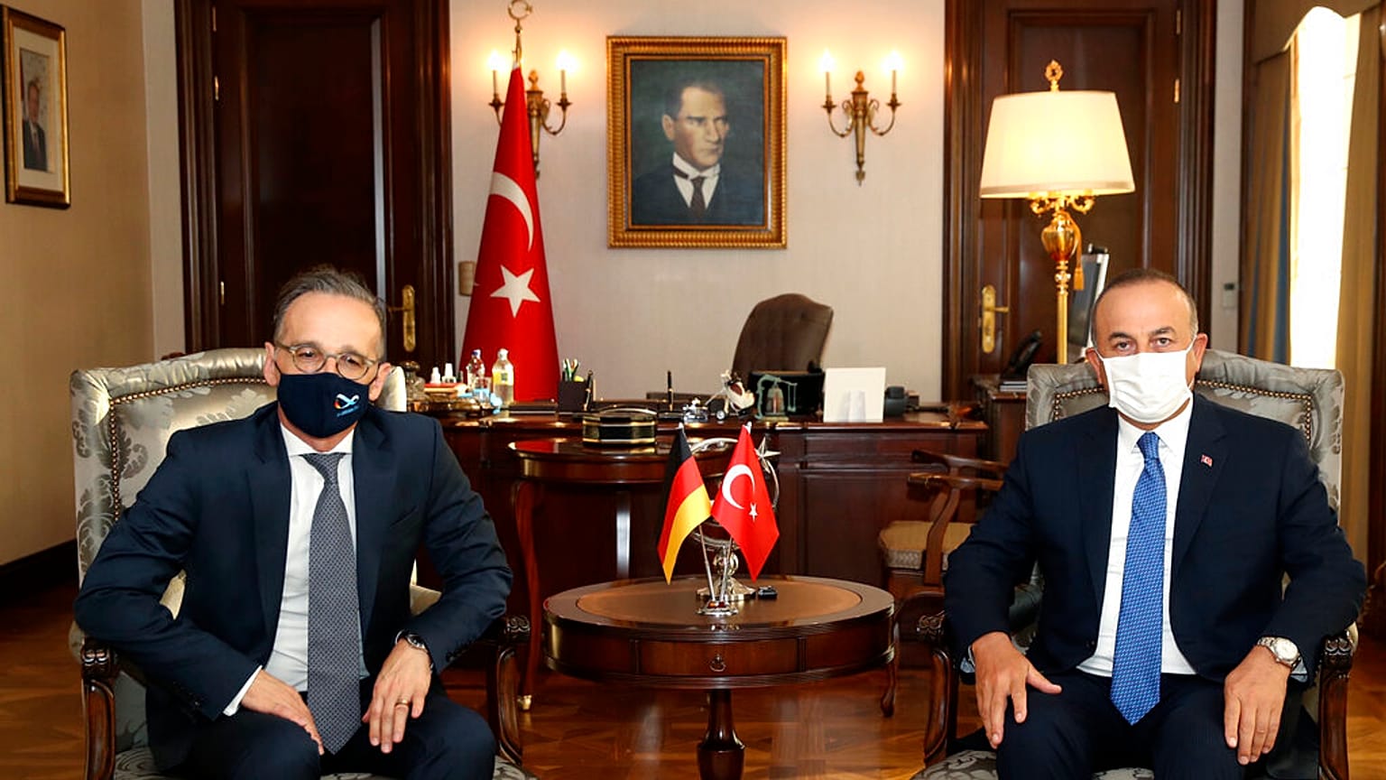 Ο ΥΠΕΞ της Γερμανίας, Χάικο Μάας, και ο ΥΠΕΞ της Τουρκίας, Μεβλούτ Τσαβούσογλου