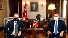 Ο ΥΠΕΞ της Γερμανίας, Χάικο Μάας, και ο ΥΠΕΞ της Τουρκίας, Μεβλούτ Τσαβούσογλου