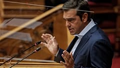 O Aλέξης Τσίπρας στο βήμα της Βουλής