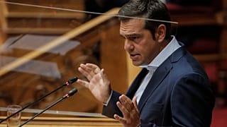 O Aλέξης Τσίπρας στο βήμα της Βουλής