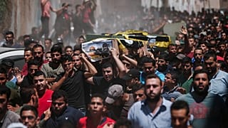 من مراسم تشييع عضو من حركة الجهاد الإسلامي