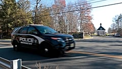 New Jersey eyaletinde bir polis arabası, arşiv